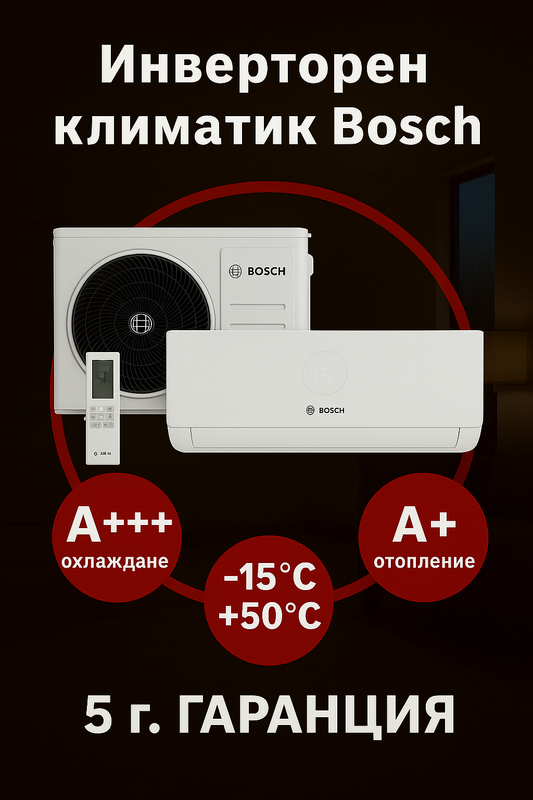 Инверторен климатик Bosch CL5000iU W42 E + CL4000i 35 E – 12000 BTU