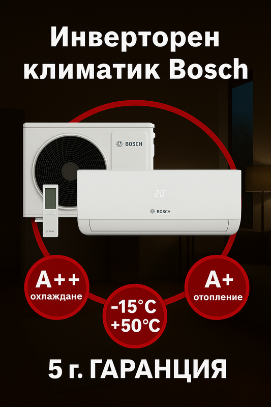 Инверторен климатик Bosch CL3000iU W 26 E / CL3000i 26 E – 9000 BTU